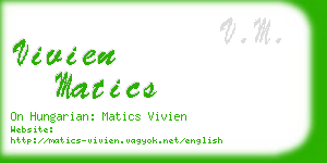 vivien matics business card